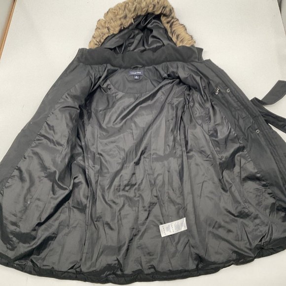 Lands' End Black Waterproof Faux Fur Hood Goose Down Parka Coat Jacket W… - Picture 6 of 6